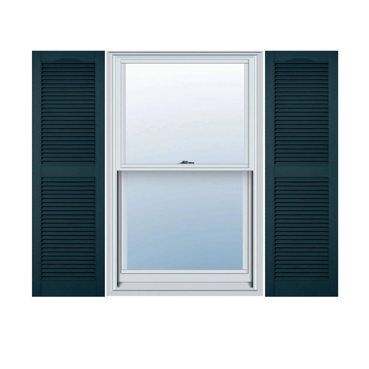 Midnight Blue Vinyl Open Louver Shutters U524