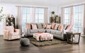 Multi Colored Chenille Living Room Set 3pcs T72349