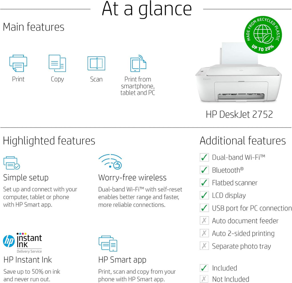 HP DeskJet Wireless All-in-One Color Inkjet Printer F9422