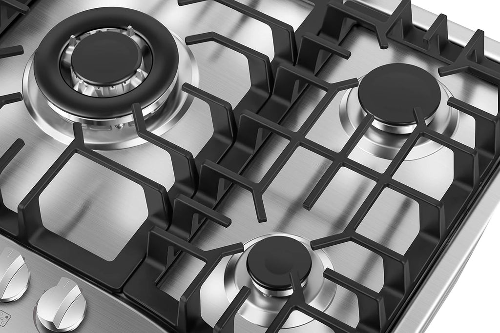 30" Stainless Steel Gas Stove Cooktop with 5 Burners J72346