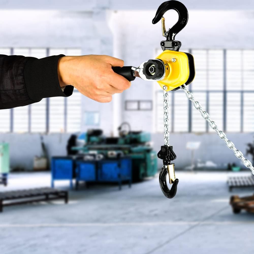 550LBS Manual Lever Chain Hoist 5 Feet Lift G80 Chain with Hook Pack of 2 Q96641