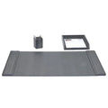 Black Leather 3-Piece Desk Set N664112