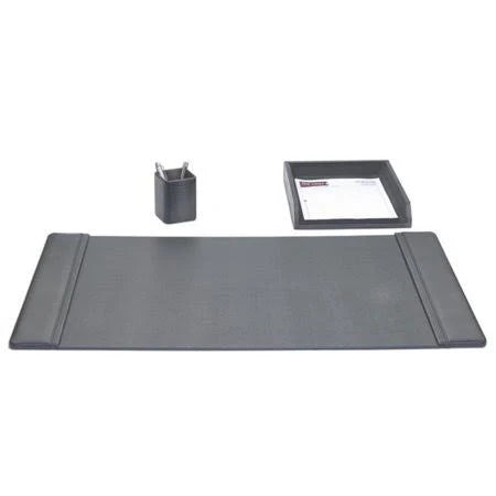 Black Leather 3-Piece Desk Set N664112