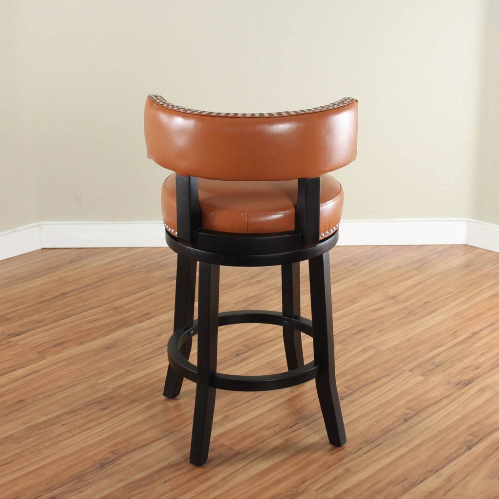 Light Brown Swivel Leather Counter Stool I41764