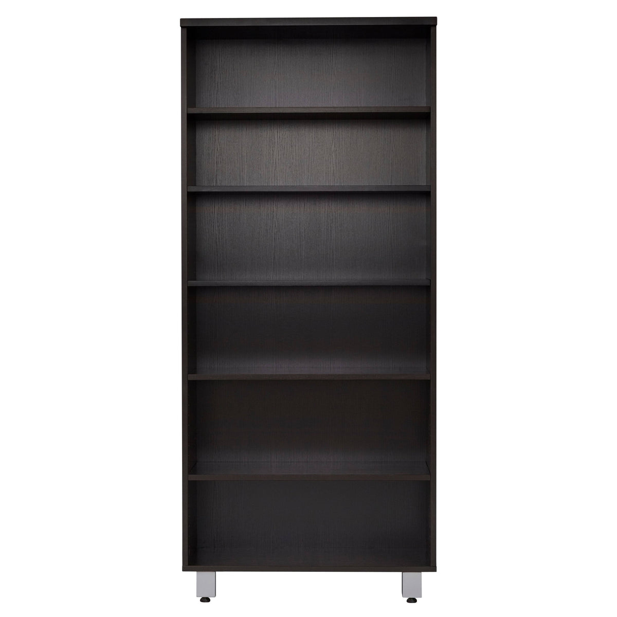 Contemporary Bookcase with 6 Shelves in Gray E7079
