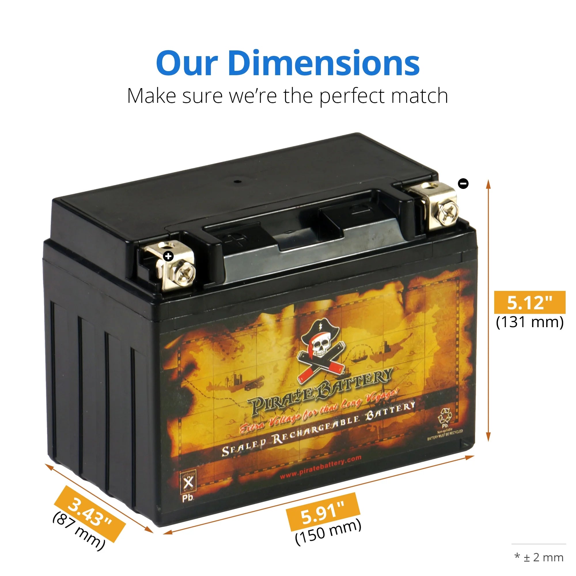 Motorcycle Battery 12 Volt 10 Ah 180 CCA X799