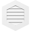 16x22W x 22x22H Vertical Peaked Surface Mount PVC Gable Vent 9/12 Pitch T296479