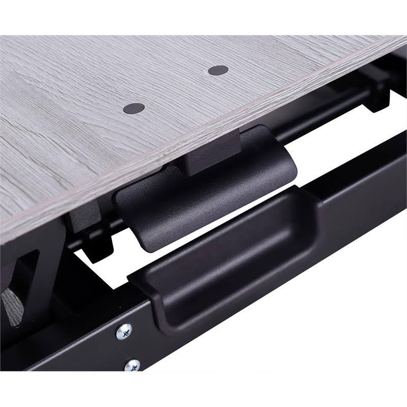Standing Desk Converter with Floor Mat 31.5 inch Gray S803676