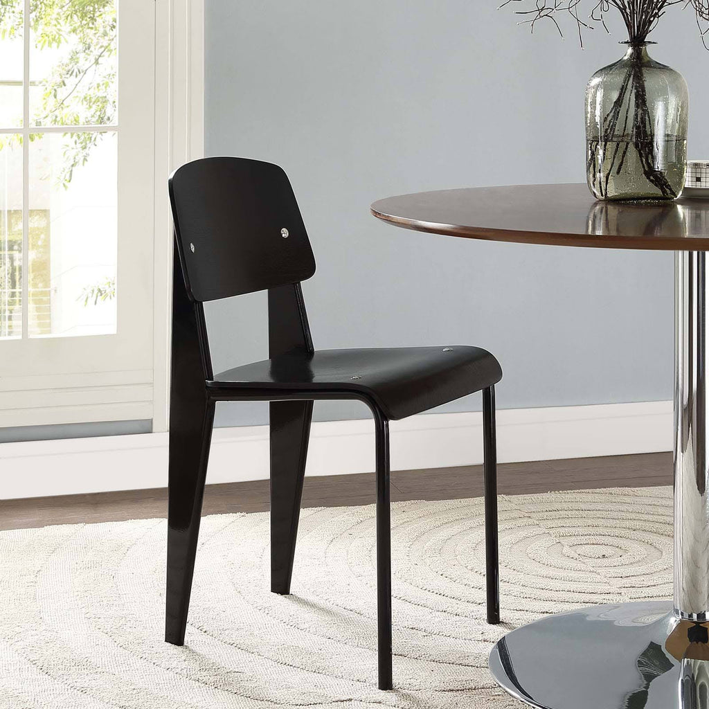Walnut Black Dining Side Chair X167906