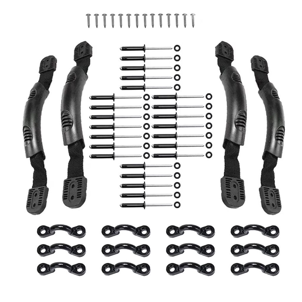 Black Kayak Carry Handles with Screws Pad Eye L898