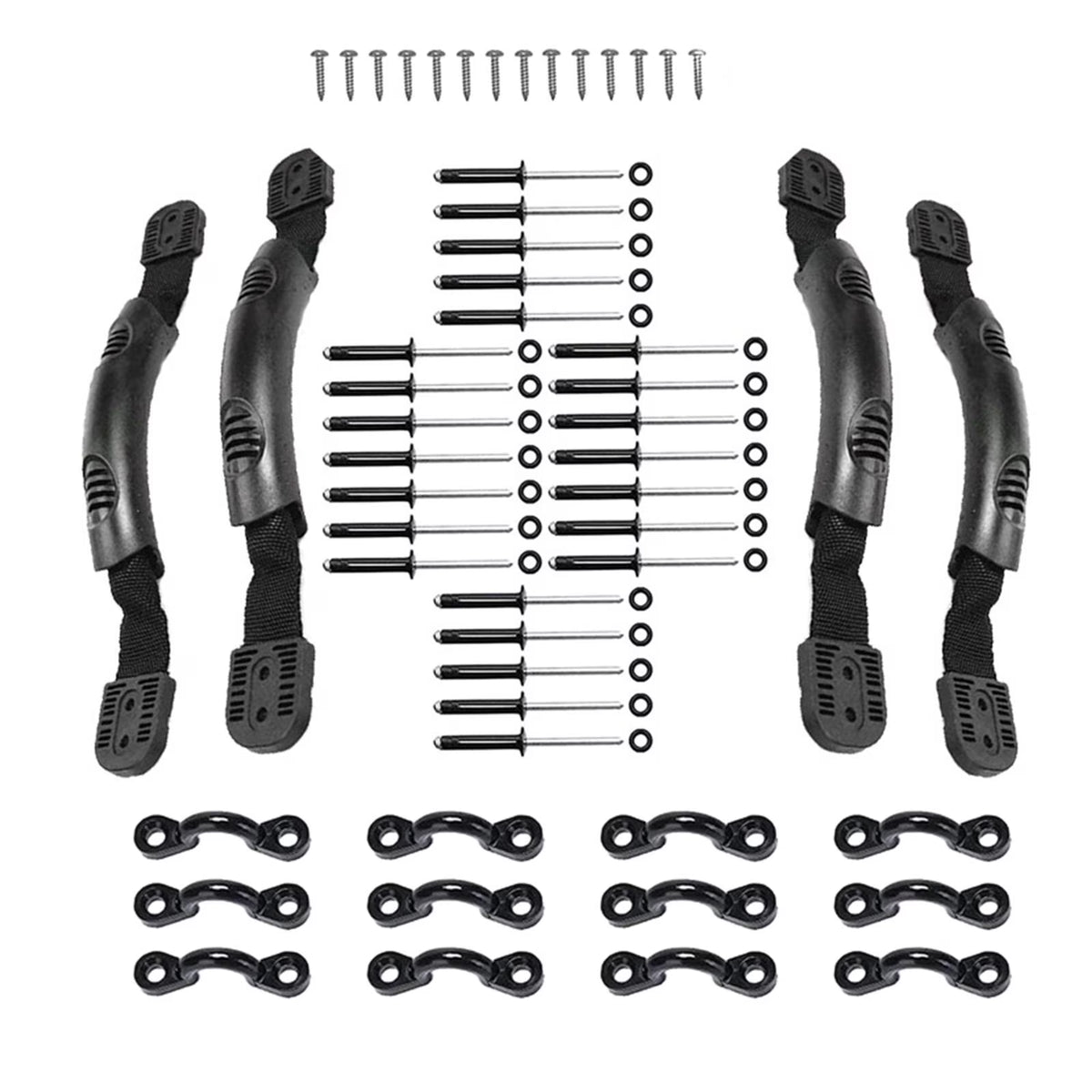 Black Kayak Carry Handles with Screws Pad Eye L898