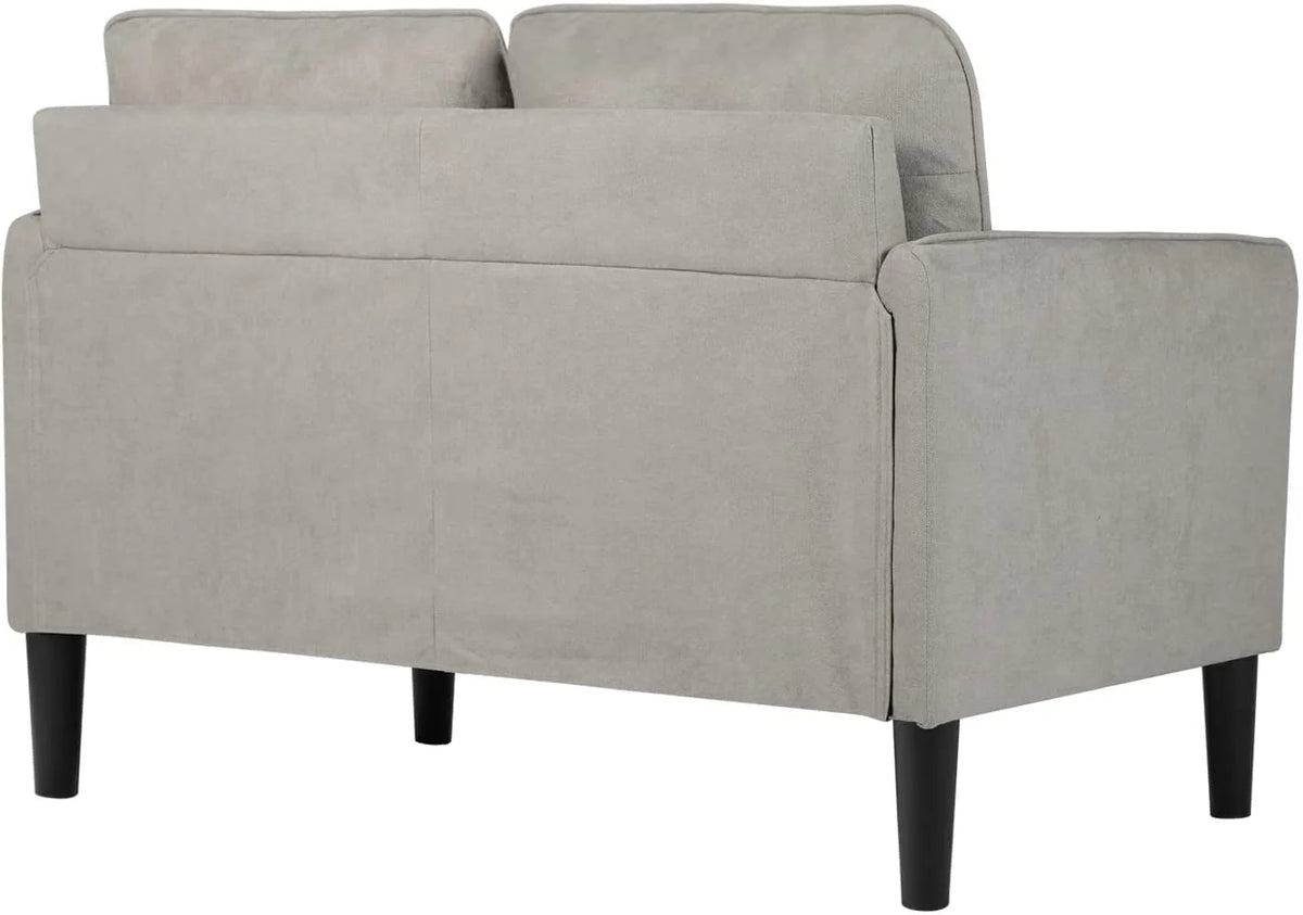 Light Grey Fabric Loveseat Sofa C4684