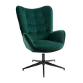 Dark Green Leisure Chair with Round Arm C694930