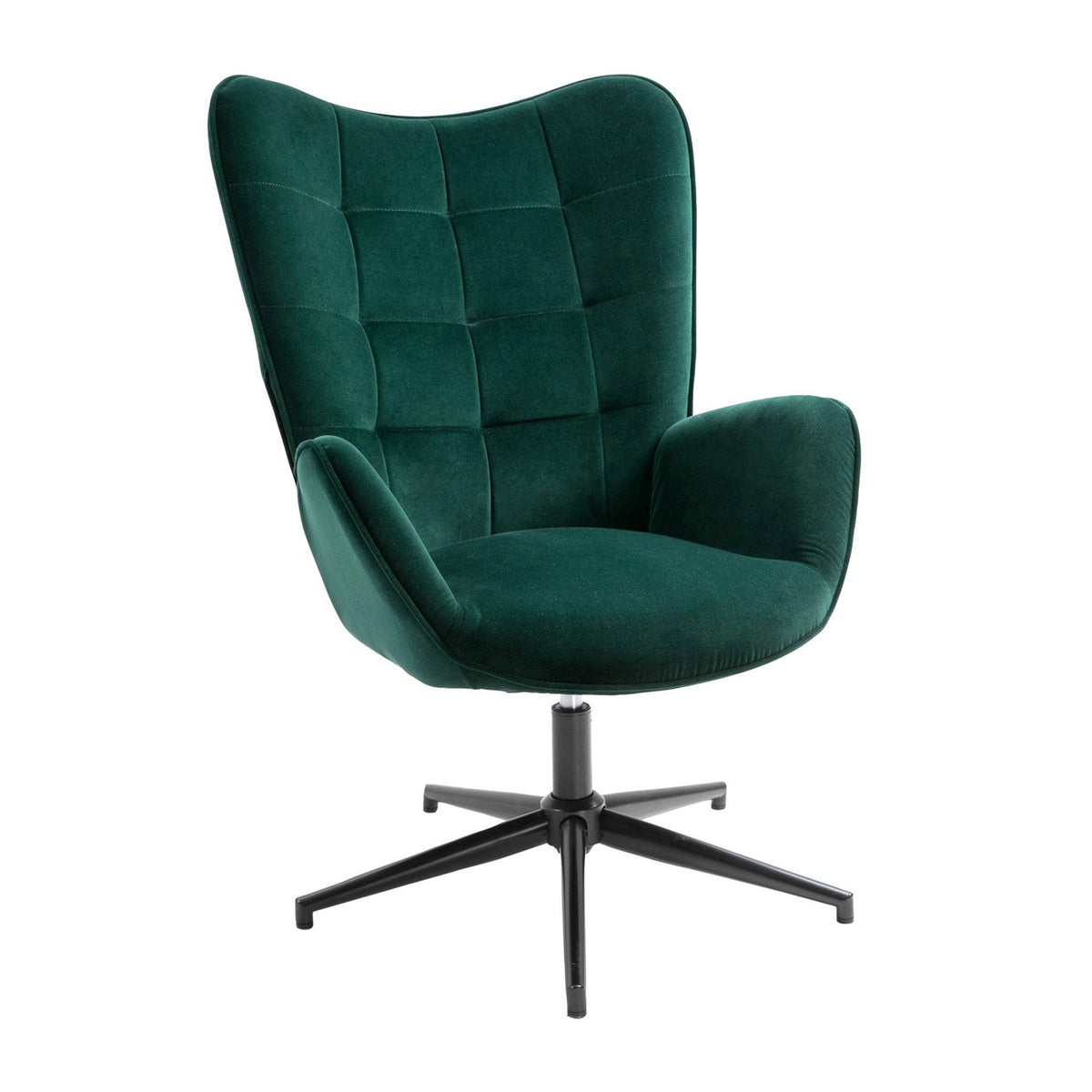 Dark Green Leisure Chair with Round Arm C694930