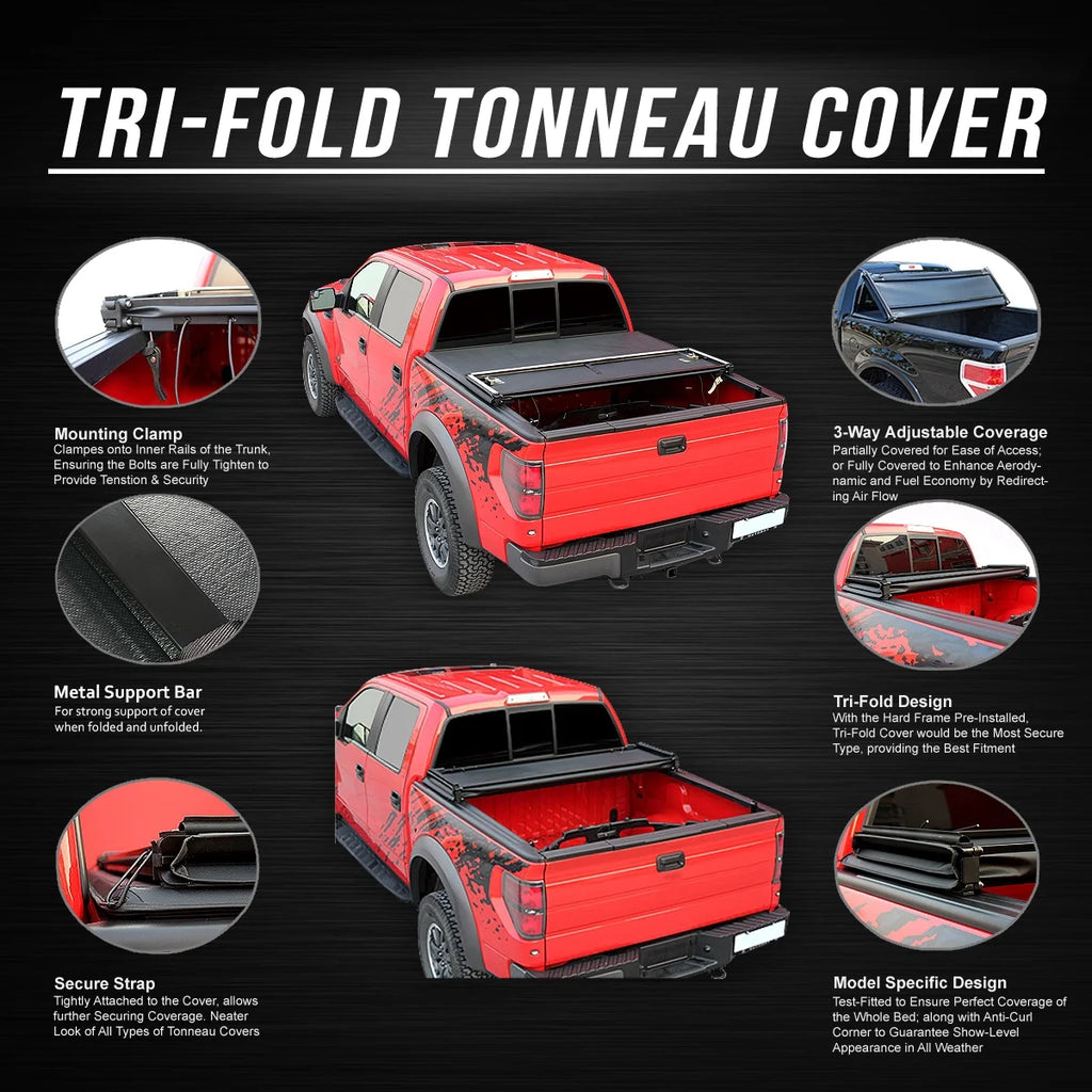 Tri-Fold Soft Top Tonneau Cover A6903
