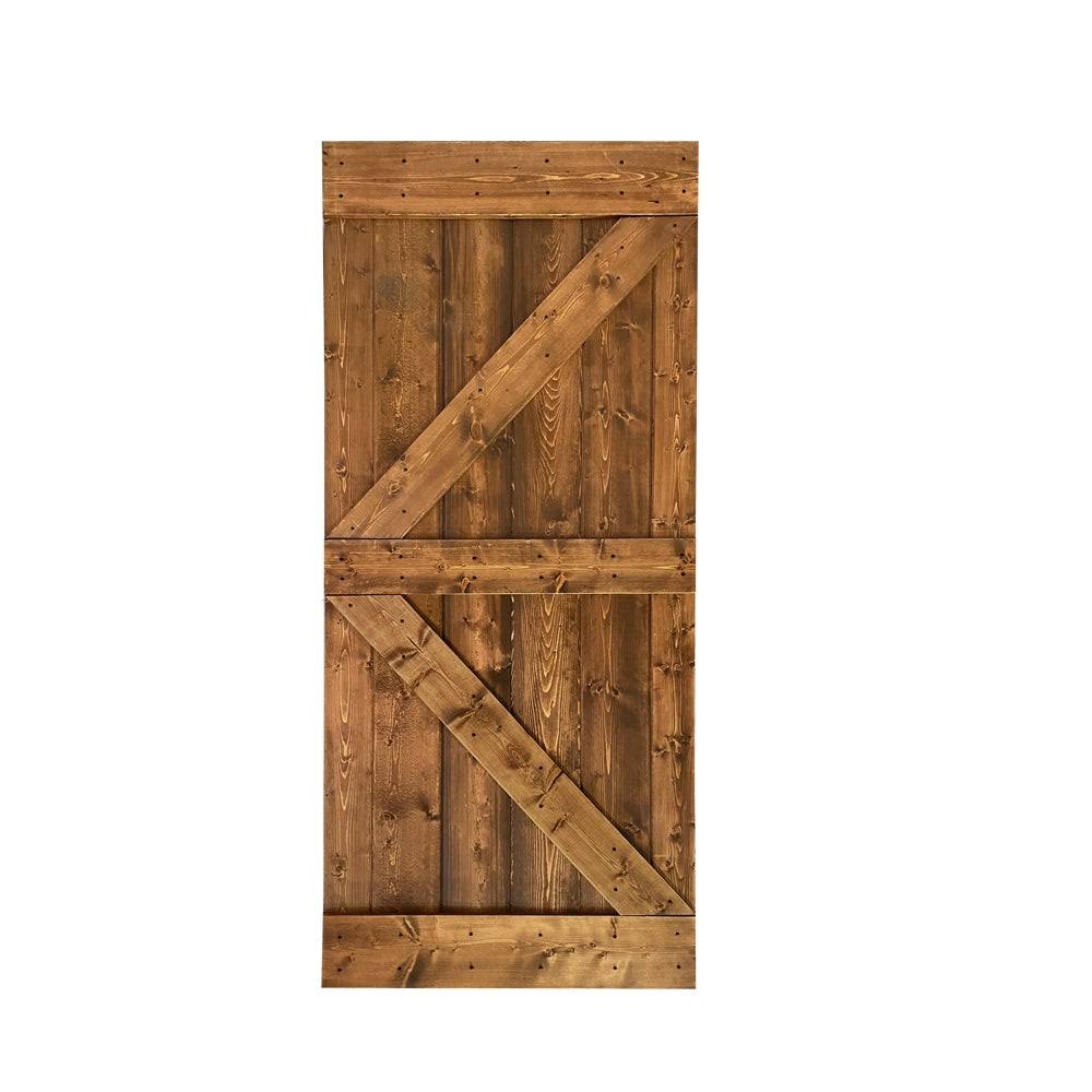 Jungle Green Stained Solid Pine Wood Interior Sliding Barn Door Slab J3713