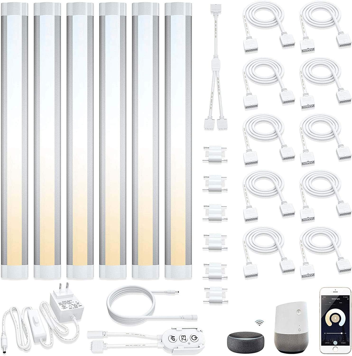 Under Cabinet LED Light Bar Kit, 3 Lights, Dimmable Warm to Cool White Y224