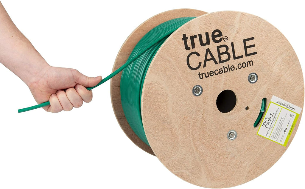 1000ft Black 23AWG Solid Bare Copper Bulk Ethernet Cable W7107