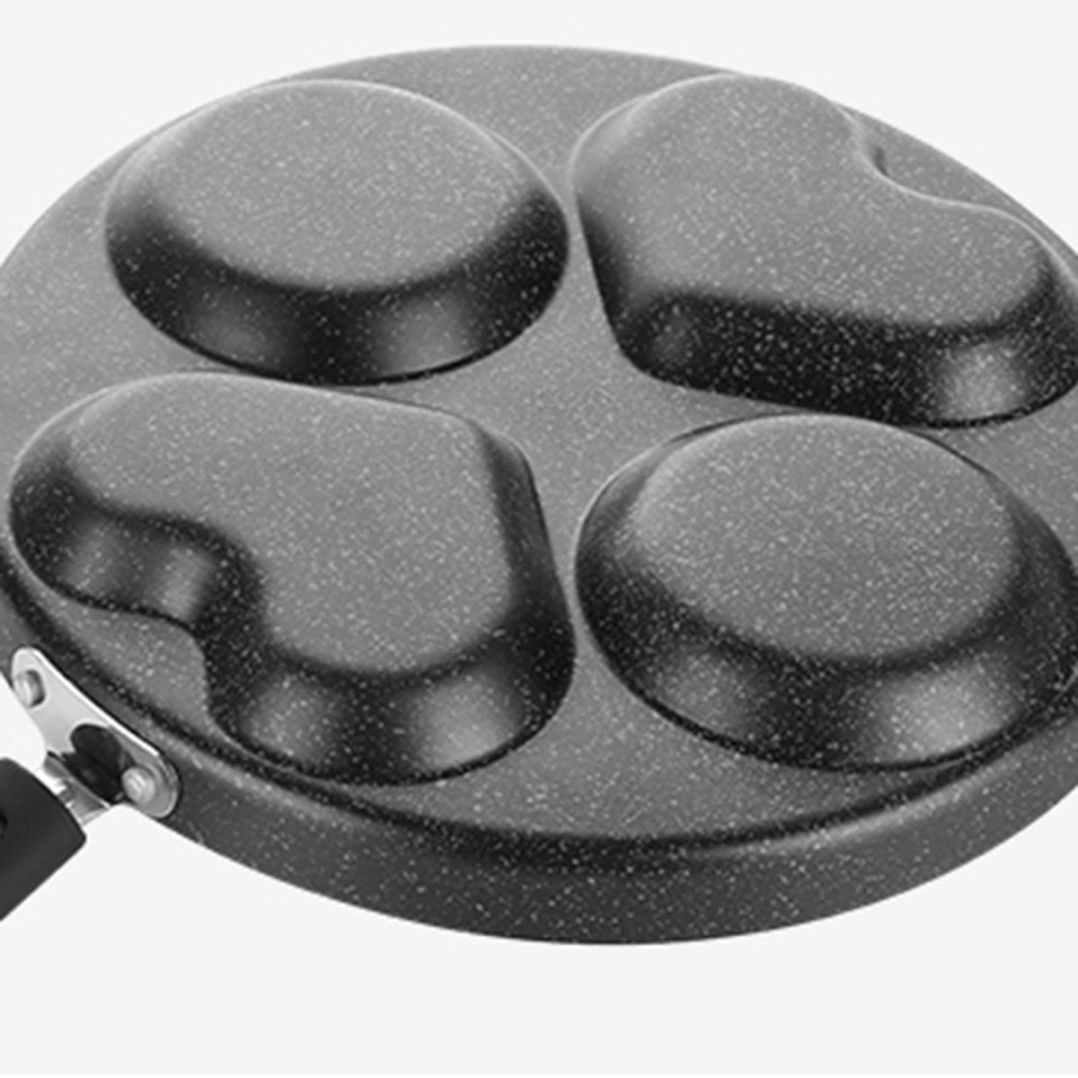 2 Heart Shape and 2 Round Shape Egg Skillet Pan T22033
