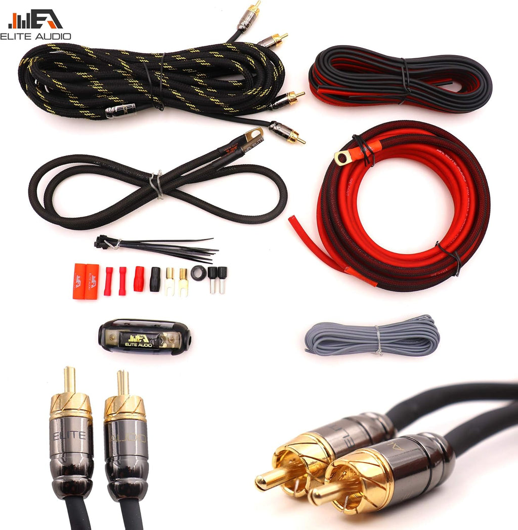 0 Gauge 100% Copper Amplifier Installation Wiring Kit with 20 feet Copper Wire O87924