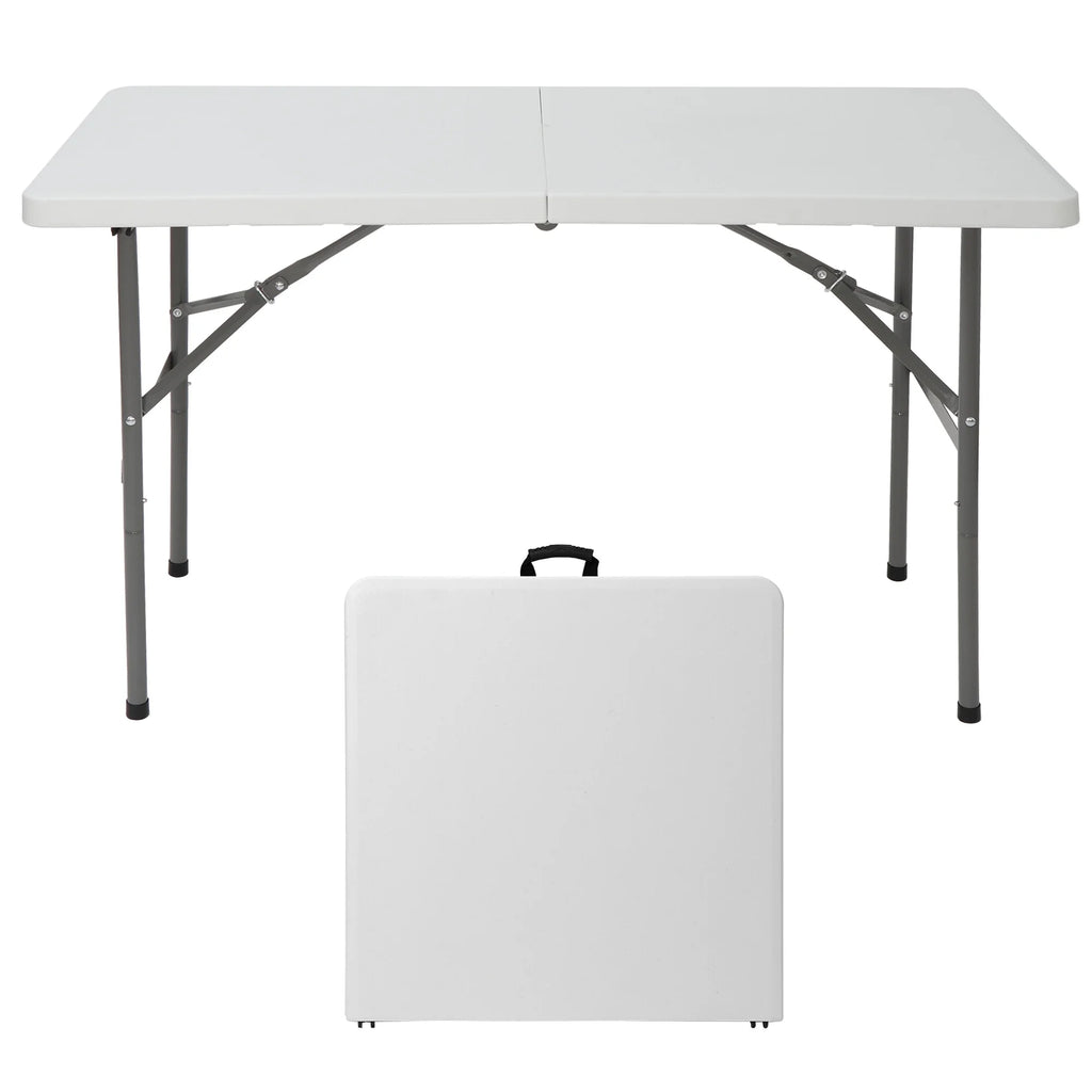 White Plastic Folding Utility Table D963839