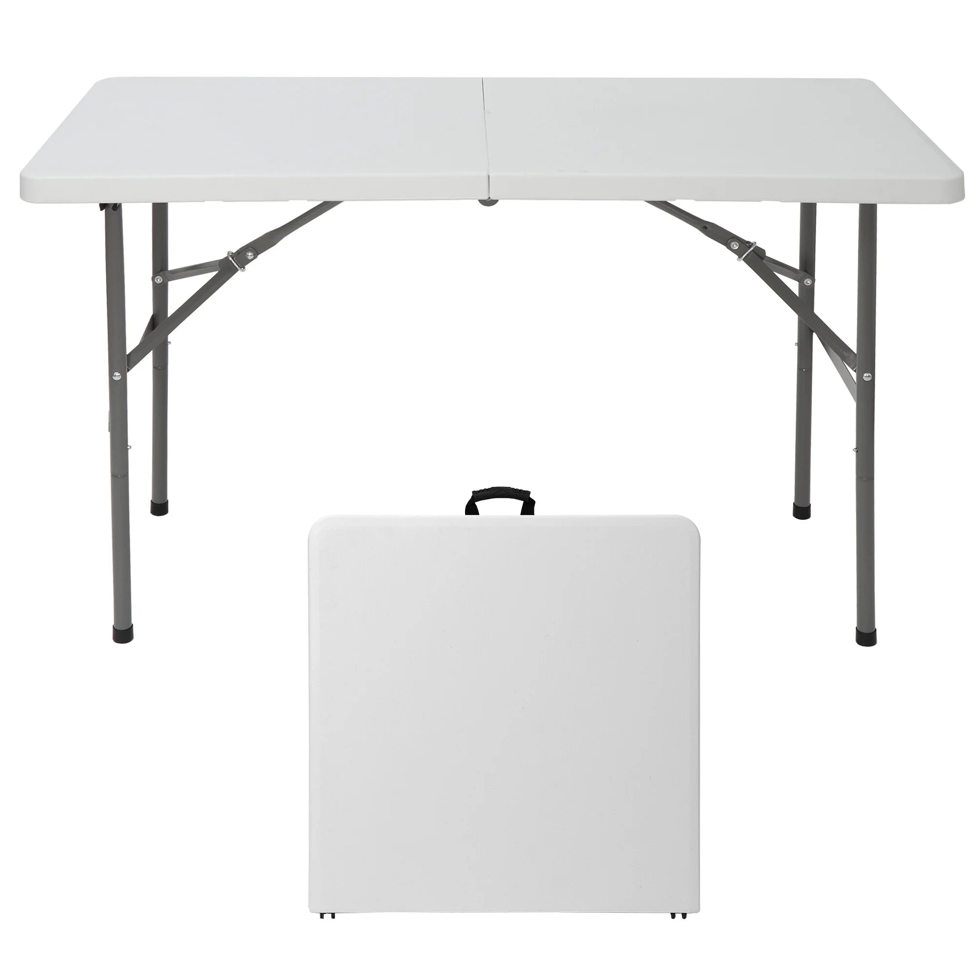 White Plastic Folding Utility Table D963839