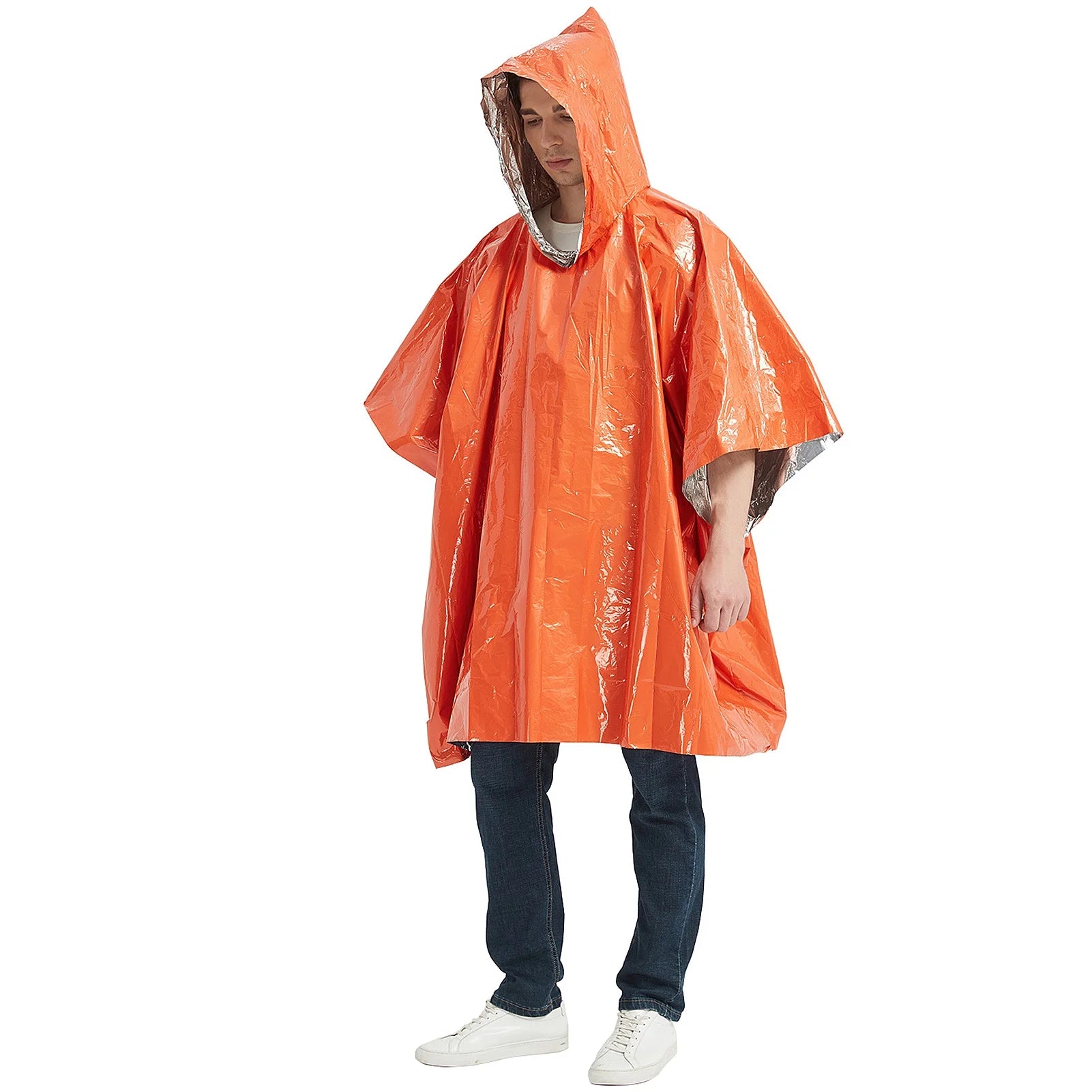 Thermal Poncho Sleeping Bag Tent Shelter Raincoat J833434
