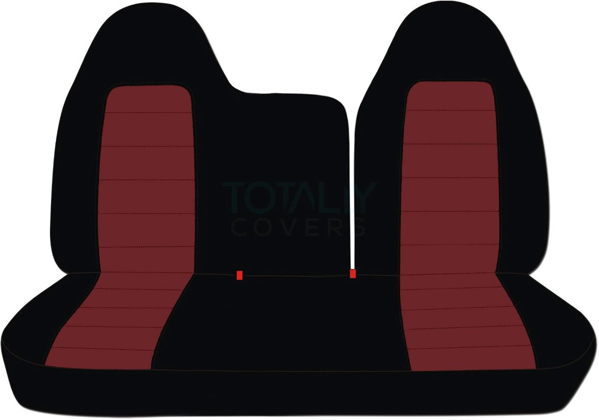 Black & Yellow Two-Tone Truck Seat Covers V739336