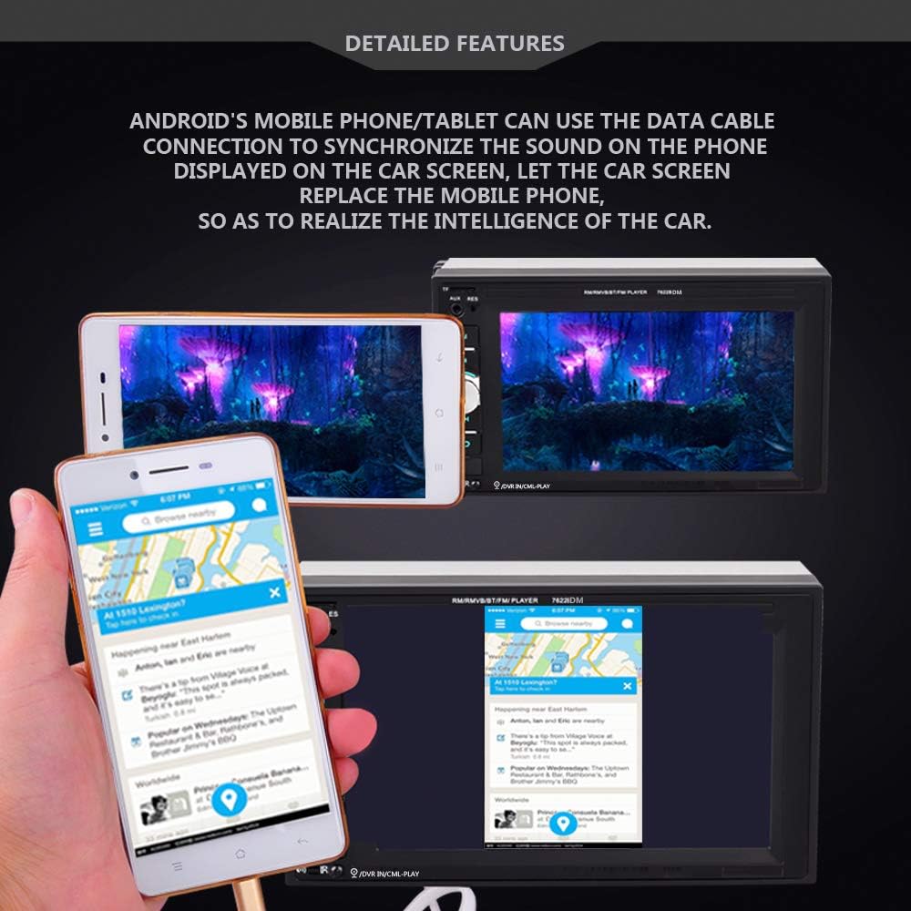 6.2 Inch Double Din Car Multimedia Player with Backup Camera Pack of 2 E990689