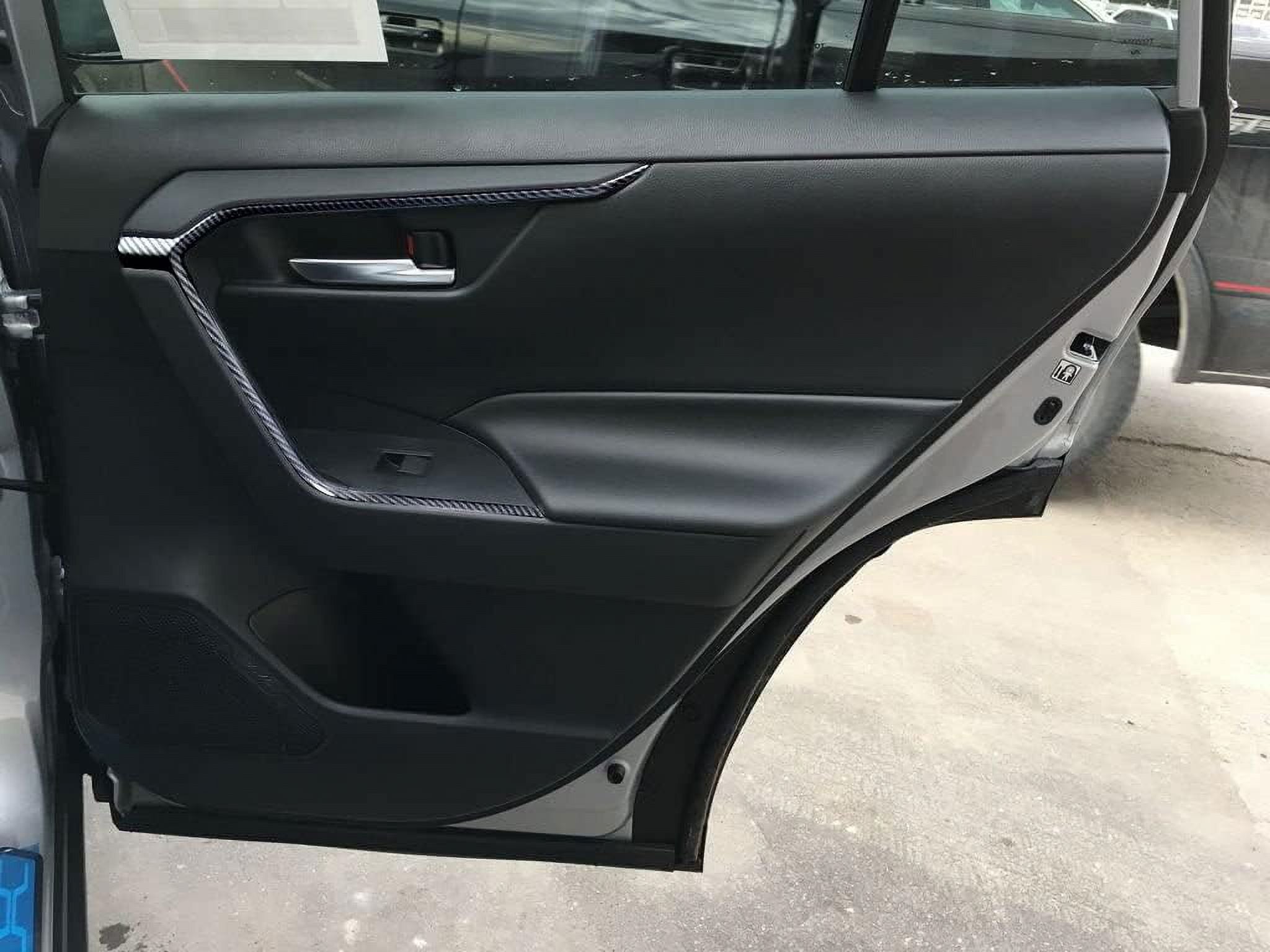 Interior Door Armrest Panel Cover Trim, Carbon Fiber Pattern S343