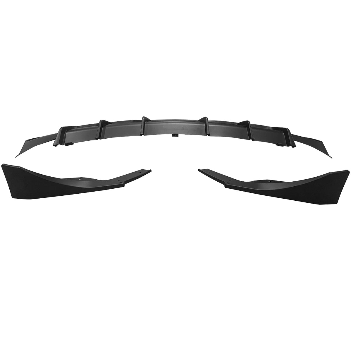 Matte Black 3PC Rear Bumper Lip Diffuser Aprons Q384