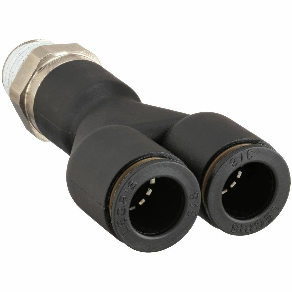 3/8 in Plastic/Metal Combination Y Adapter, Black L867