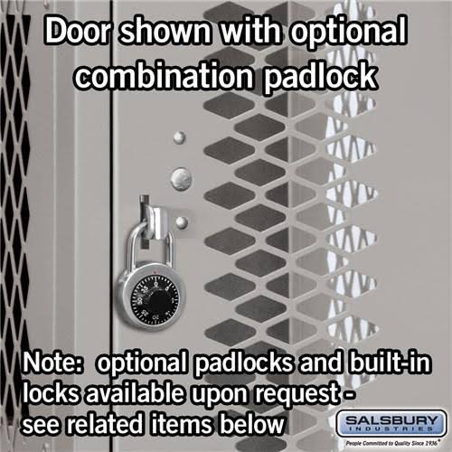 Blue Four Tier Vented Metal Locker W3417