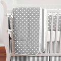 Gray and White Dots and Stripes Crib Comforter P488785