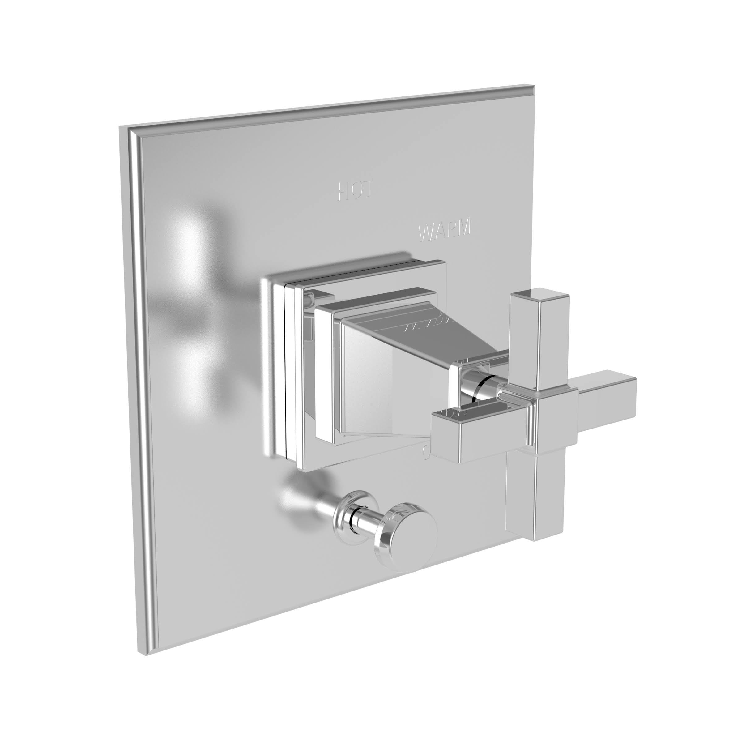 PVD Polished Gold Tub & Shower Diverter Plate with Handle W259