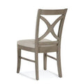 Green and Blue Stripe Cross Back Side Chair W5881