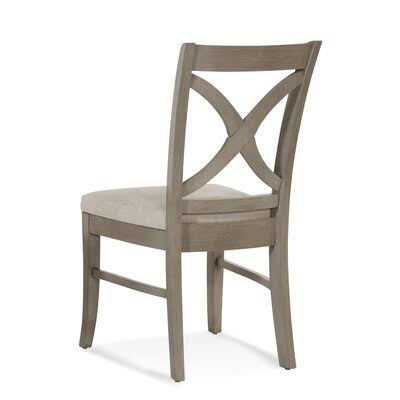 Green and Blue Stripe Cross Back Side Chair W5881