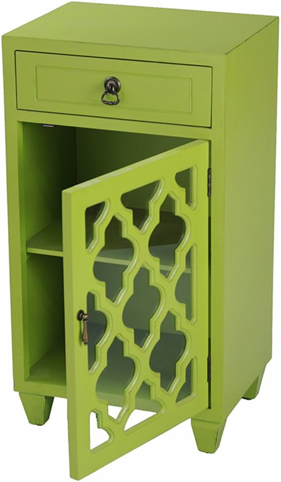 Aqua Distressed Single Drawer Storage Cabinet S210907
