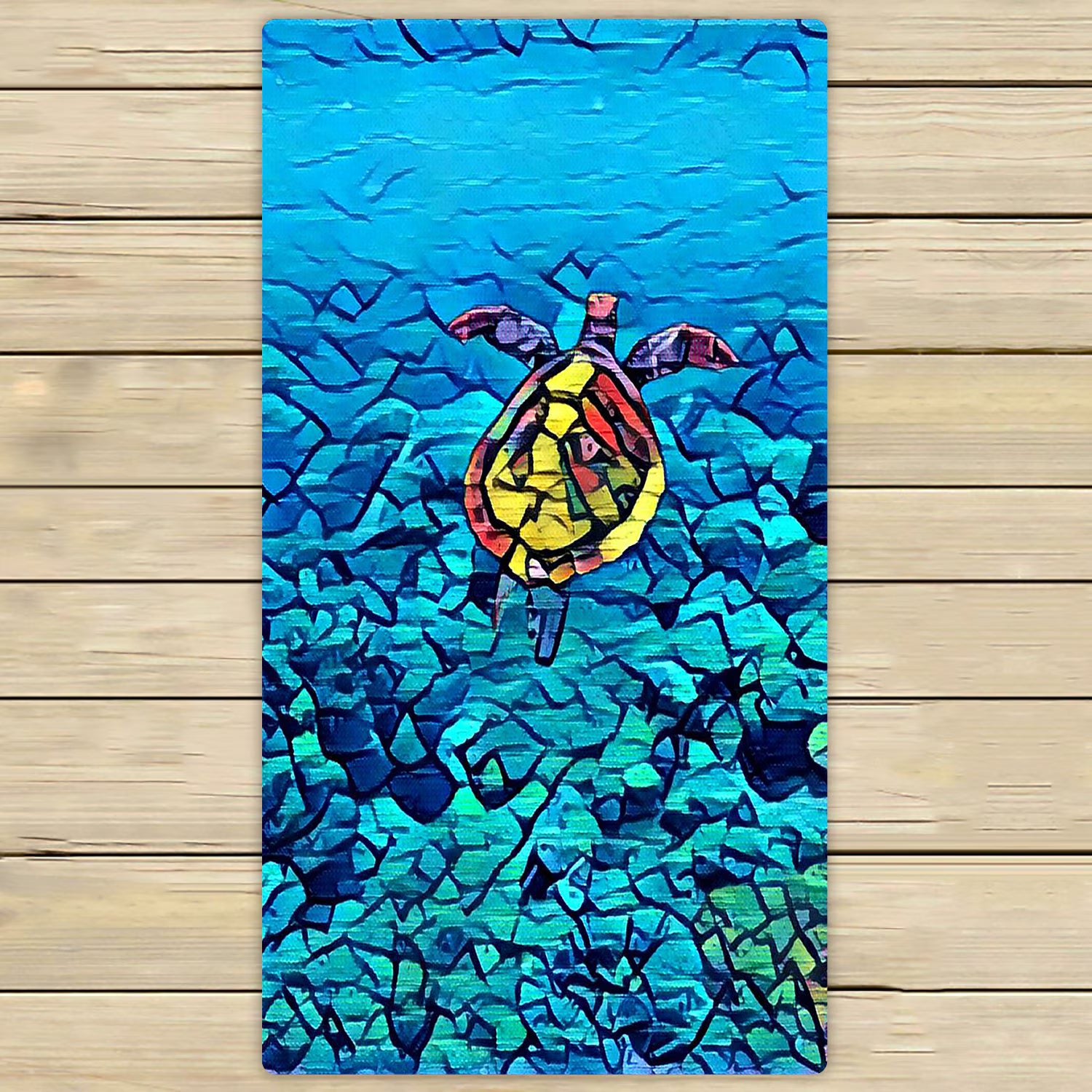 Ocean Animal Turtle Hand Towel 30x56 inches Y63910