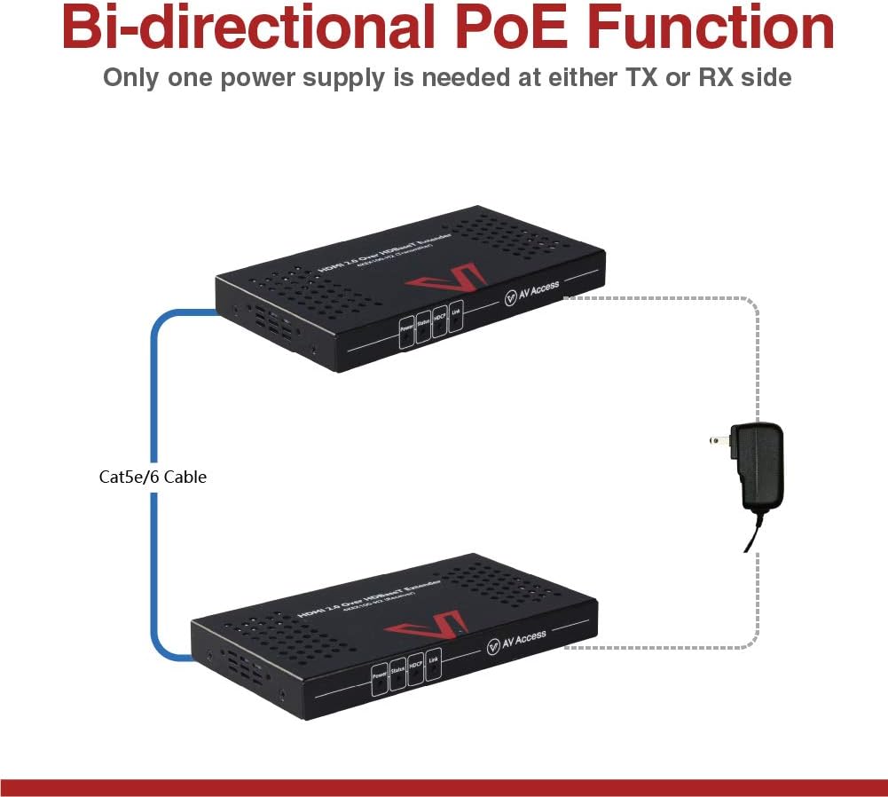 HDMI 2.0 HDBaseT HDMI Extender Over Single Cat5e/6a/7 Ethernet, up to 4K@60Hz 130ft N6944