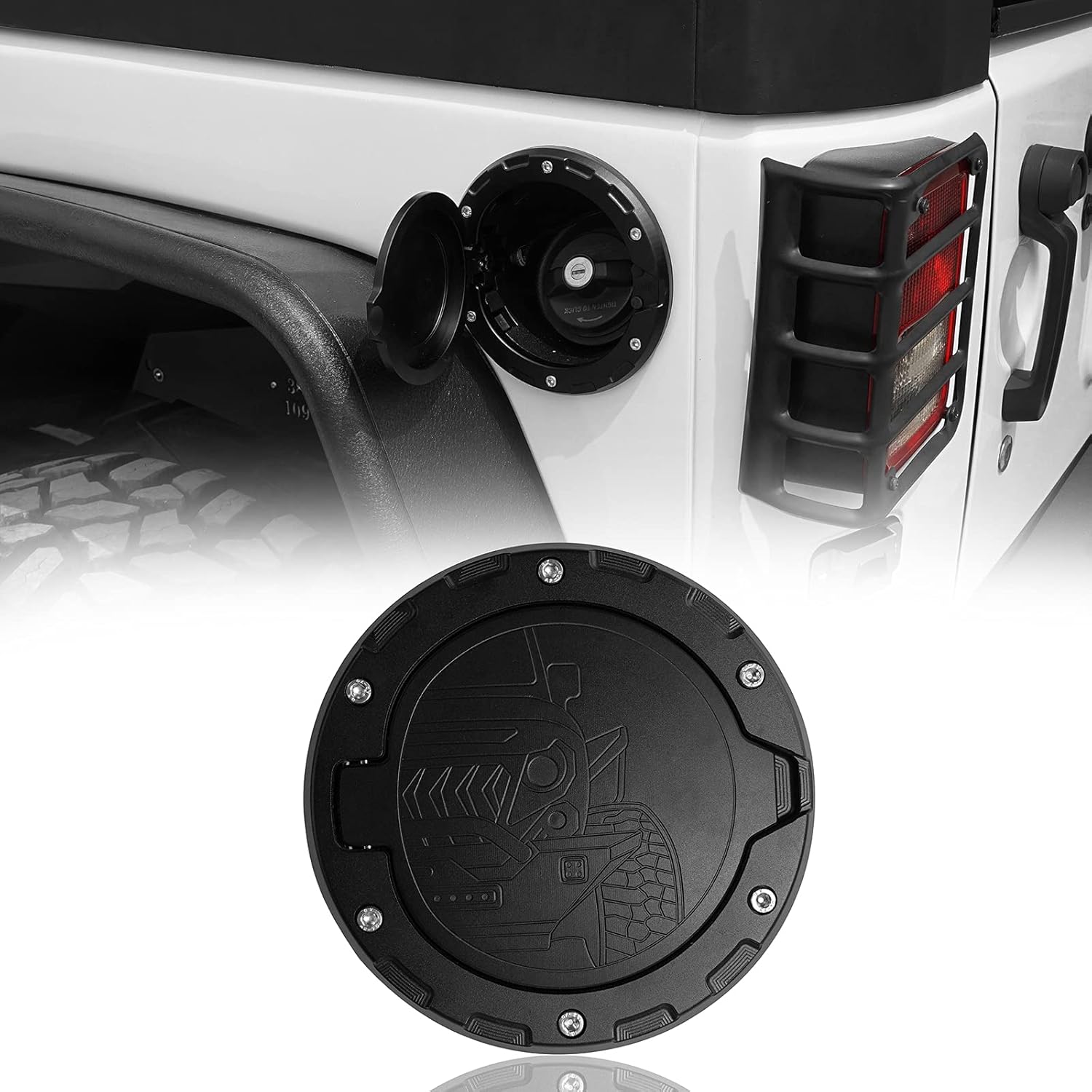 Aluminum Gas Cap Cover for Jeep Wrangler JK X79949