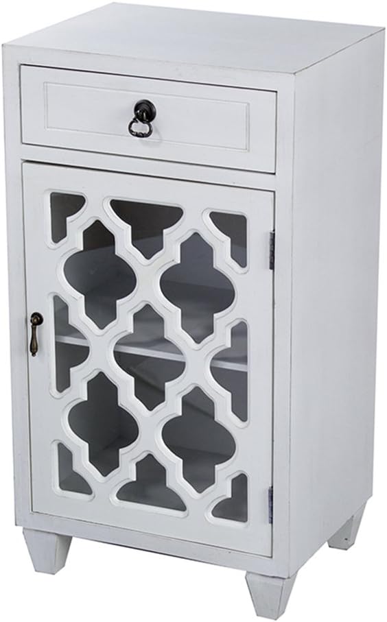 Aqua Distressed Single Drawer Storage Cabinet S210907