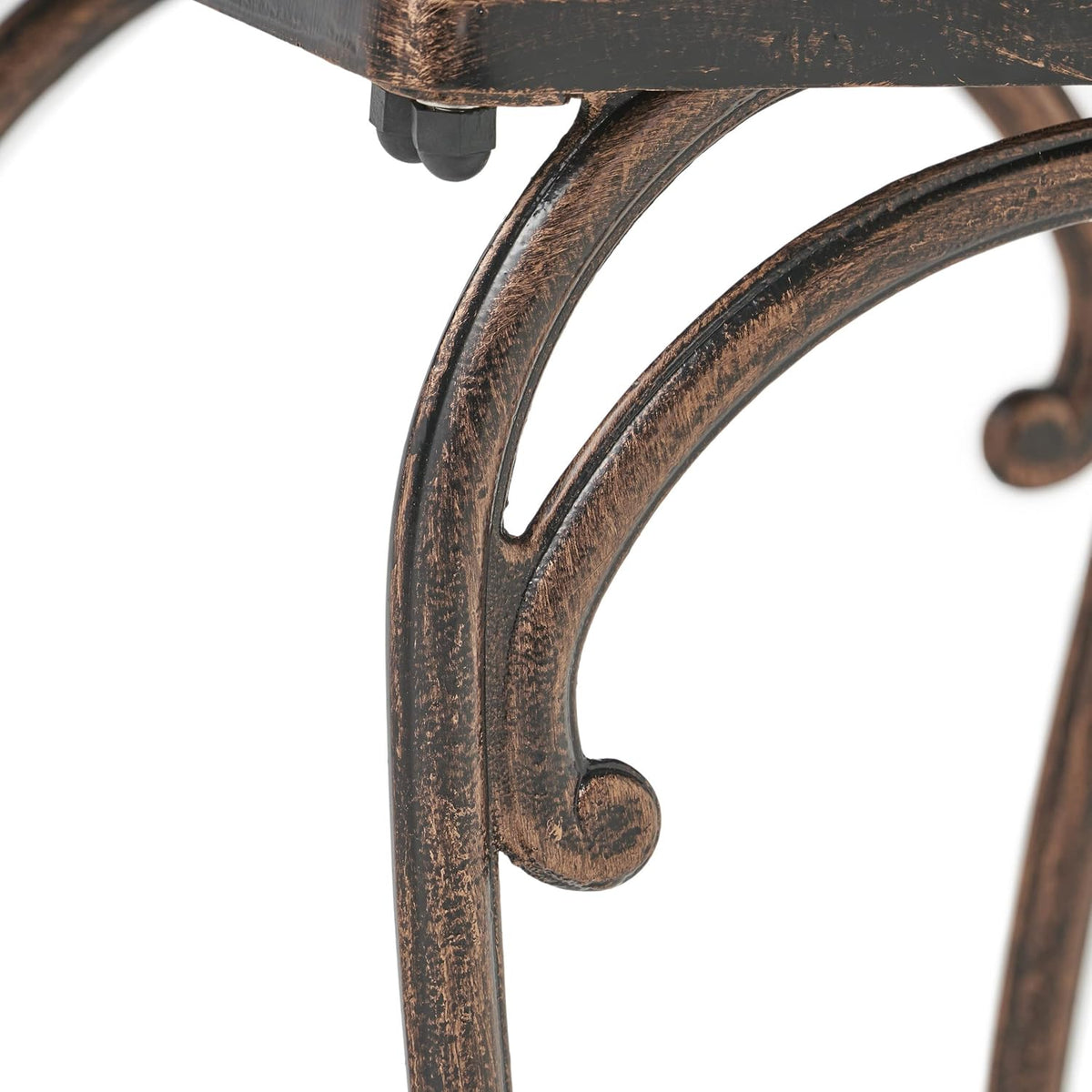 Shiny Copper Outdoor Cast End Tables, 2-Pcs Set C771
