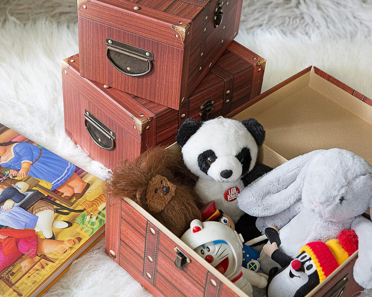 Decorative Cardboard Storage Trunk Set of 3 M217