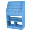 Blue Wooden 6 Layer Fabric Sling Bookcase U38707