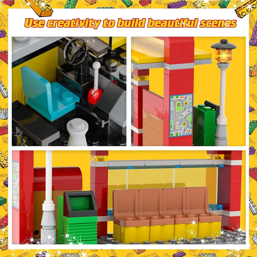 Yellow Bus Building Blocks Toy (488 Pieces) Z608487