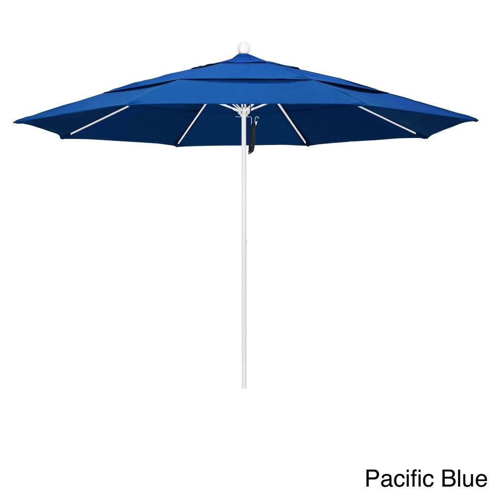 11 ft. Fiberglass White Market Umbrella B3815