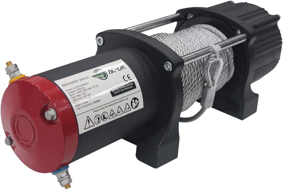 5500 lb. 12V Electric Winch with Galvanized Steel Wire Rope and Wireless Remote Control G7090