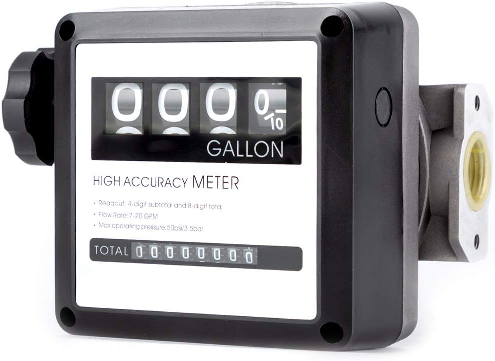 Aluminum Mechanical Fuel Flow Meter 7-20 GPM Q6797