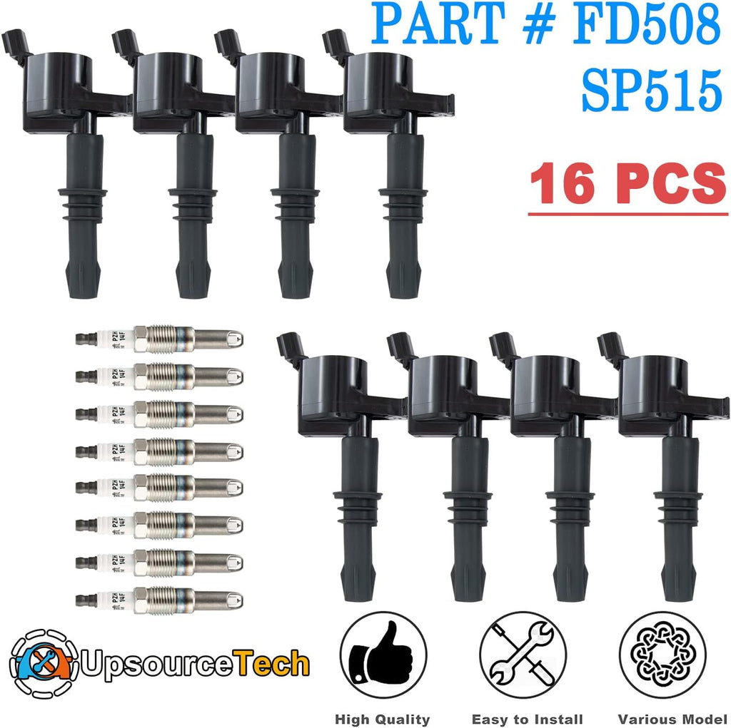Ignition Coils x 8 & Spark Plugs x 8 for 2004-2008 V8 Y928475